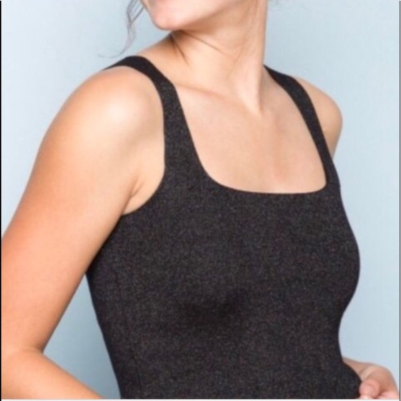 Brandy melville sparkly black glitter top square - Picture 2 of 6